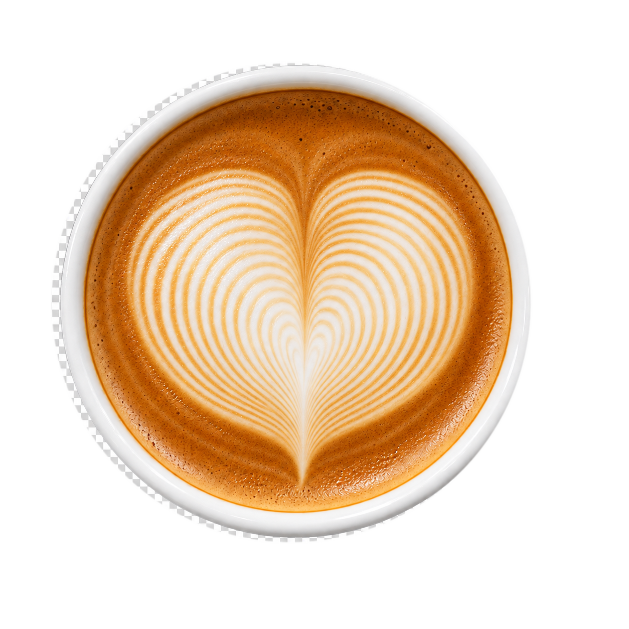 Stacked Heart latte art example