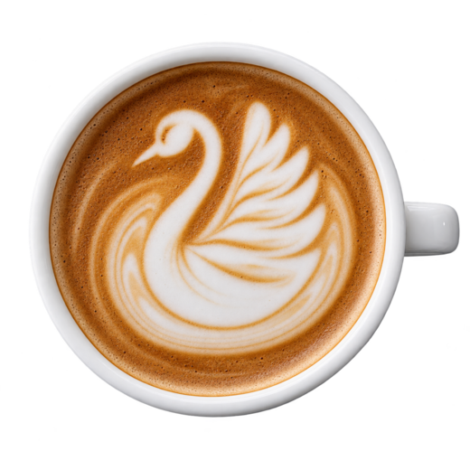 Swan latte art example